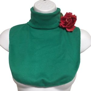 Vtg Unisex Specialty house green turtleneck fold over Dickie cotton blend